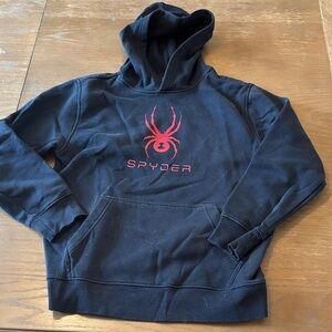 Spyder Kids Black Hoodie with Red Logo